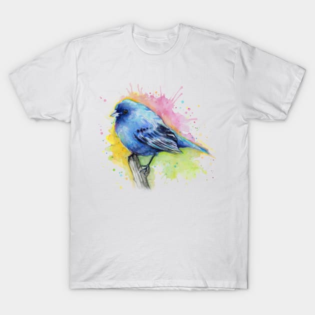 Indigo Bunting T-Shirt by Olechka